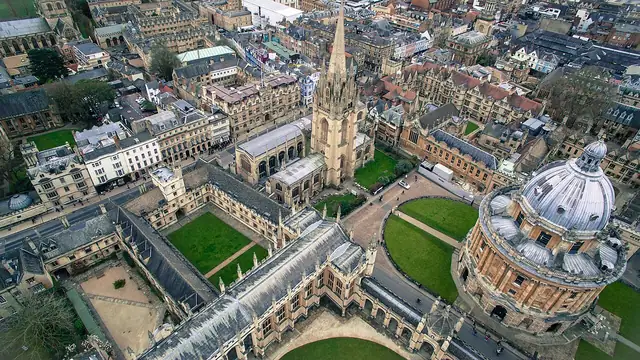Aerial view of the University of Oxford